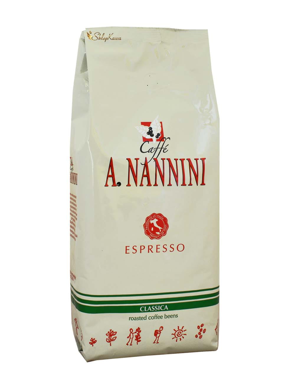 Produktbild von Nannini Classica Espresso Bohnen 1kg – Mittlere Röstung Mit Schokoladennoten, Aus Italien